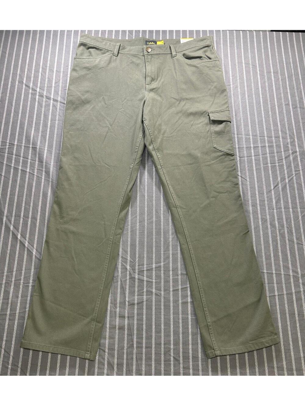 Cabelas Casuals Pants Women's 18 Green Cargo Outdoor Hiking Adventure Cotton NWT
